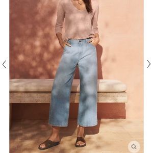 WRAP Wide-leg cropped jeans